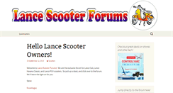 Desktop Screenshot of lancescooterforums.com